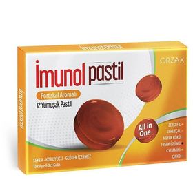 Orzax İmunol Portakal C Vitamini 12 Pastil