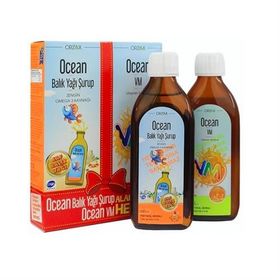 Orzax Ocean Saf Balık Yağı 150 ml Şurup + VM Portakal Aromalı 150 ml Şurup
