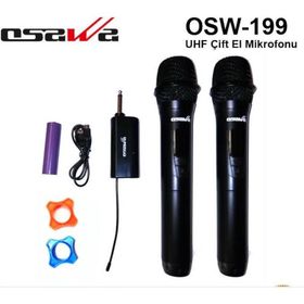 Osawa OSW-199 Şarjlı Telsiz Kablosuz Çift El Mikrofon