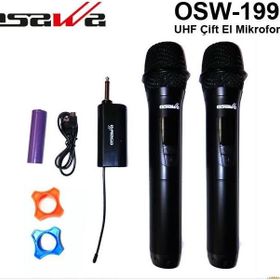 Osawa OSW-199 Şarjlı Telsiz Kablosuz Çift El Mikrofon