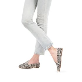 Osay LA ZEBRA Deri Siyah Beyaz Kadın Loafer