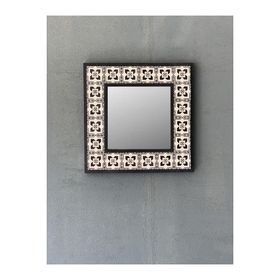 Oscar Stone AYN-006 Ahşap 33x33 cm Çerçeveli Mozaik Doğaltaş Ayna
