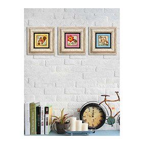 Oscar Stone Decor 3CDD-20-002 3'lü Çerçeveli Taş Duvar Panosu