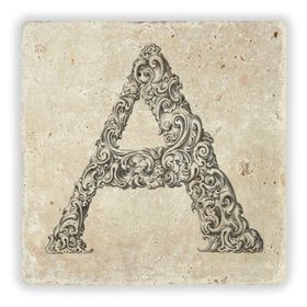 Oscar Stone Decor A Harfi Doğaltaş Bardak Altlığı