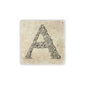 Oscar Stone Decor A Harfi Doğaltaş Bardak Altlığı