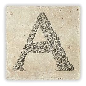 Oscar Stone Decor A Harfi Doğaltaş Bardak Altlığı