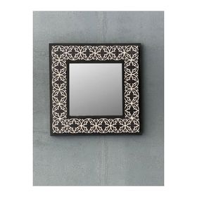Oscar Stone Decor AYN-055 Ahşap 33x33 cm Çerçeveli Mozaik Doğaltaş Ayna