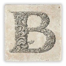 Oscar Stone Decor B Harfi Doğaltaş Bardak Altlığı