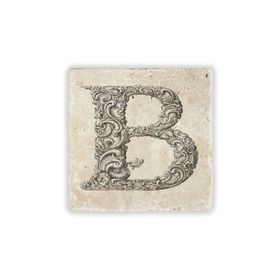 Oscar Stone Decor B Harfi Doğaltaş Bardak Altlığı