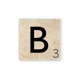 Oscar Stone Decor B Harfi Doğaltaş Bardak Altlığı