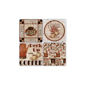 Oscar Stone Decor BA005 Mocha Taş Bardak Altlığı
