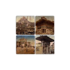 Oscar Stone Decor BA073 Old İstanbul Taş Bardak Altlığı