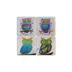 Oscar Stone Decor BA077 Mr.Bird Taş Bardak Altlığı