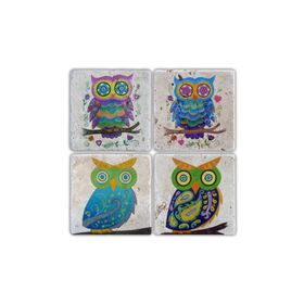 Oscar Stone Decor BA077 Mr.Bird Taş Bardak Altlığı