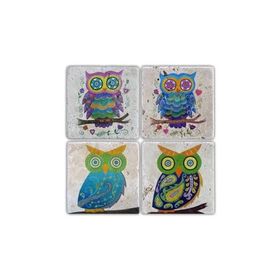 Oscar Stone Decor BA077 Mr.Bird Taş Bardak Altlığı