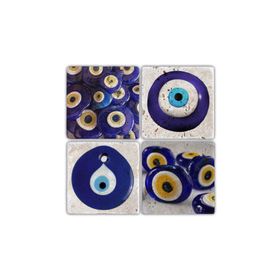 Oscar Stone Decor BA135 Nazar 2 Taş Bardak Altlığı