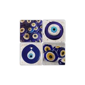Oscar Stone Decor BA135 Nazar 2 Taş Bardak Altlığı