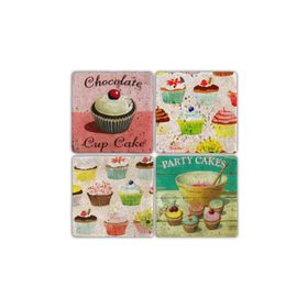 Oscar Stone Decor BA143 Muffin 4 Taş Bardak Altlığı
