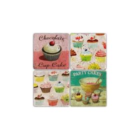 Oscar Stone Decor BA143 Muffin 4 Taş Bardak Altlığı