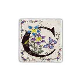 Oscar Stone Decor C3 Harfi Doğaltaş Bardak Altlığı