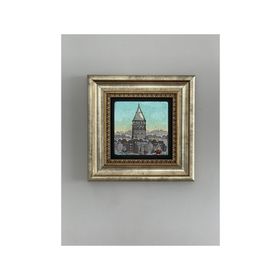 OSCAR STONE DECOR ÇERÇEVELİ DOĞALTAŞ TABLO - GALATA KULESİ