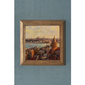 OSCAR STONE DECOR ÇERÇEVELİ DOĞALTAŞ TABLO - GALATA KULESİ