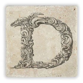 Oscar Stone Decor D Harfi Doğaltaş Bardak Altlığı