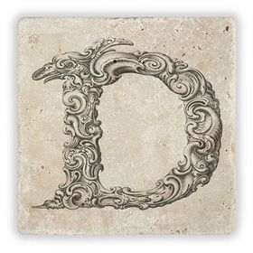 Oscar Stone Decor D Harfi Doğaltaş Bardak Altlığı