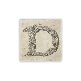 Oscar Stone Decor D Harfi Doğaltaş Bardak Altlığı