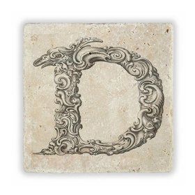 Oscar Stone Decor D Harfi Doğaltaş Bardak Altlığı