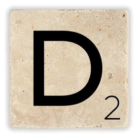 Oscar Stone Decor D Harfi Doğaltaş Bardak Altlığı