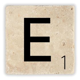 Oscar Stone Decor E Harfi Doğaltaş Bardak Altlığı