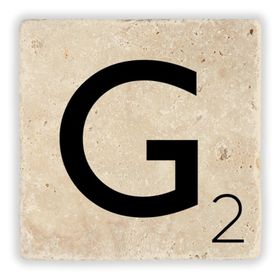 Oscar Stone Decor G Harfi Doğaltaş Bardak Altlığı