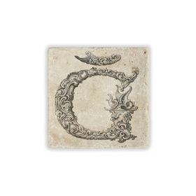 Oscar Stone Decor G Harfi Doğaltaş Bardak Altlığı