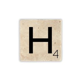 Oscar Stone Decor H1 Harfi Doğaltaş Bardak Altlığı