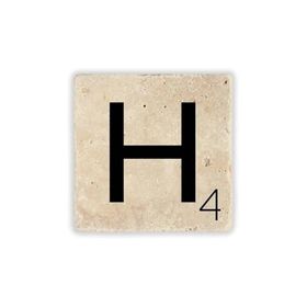 Oscar Stone Decor H1 Harfi Doğaltaş Bardak Altlığı