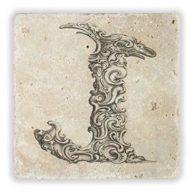 Oscar Stone Decor J Harfi Doğaltaş Bardak Altlığı