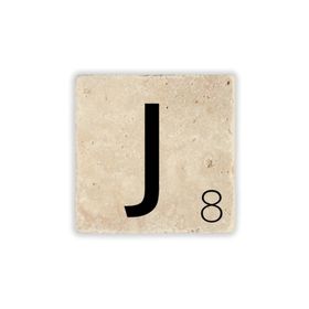 Oscar Stone Decor J Harfi Doğaltaş Bardak Altlığı