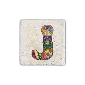 Oscar Stone Decor J Harfi Doğaltaş Bardak Altlığı
