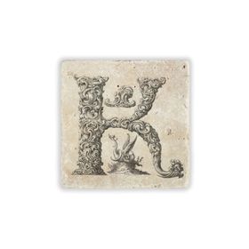Oscar Stone Decor K Harfi Doğaltaş Bardak Altlığı