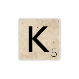 Oscar Stone Decor K Harfi Doğaltaş Bardak Altlığı