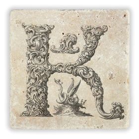 Oscar Stone Decor K Harfi Doğaltaş Bardak Altlığı