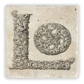 Oscar Stone Decor L Harfi Doğaltaş Bardak Altlığı