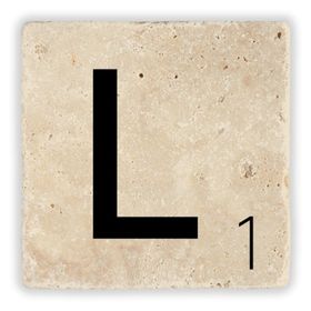 Oscar Stone Decor L Harfi Doğaltaş Bardak Altlığı