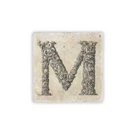 Oscar Stone Decor M Harfi Doğaltaş Bardak Altlığı