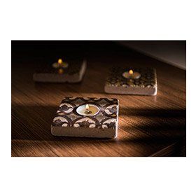 Oscar Stone Decor ML-010 Doğal Taş Mumluk