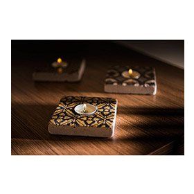 Oscar Stone Decor ML-011 Doğal Taş Mumluk