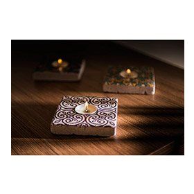 Oscar Stone Decor ML-015 Doğal Taş Mumluk