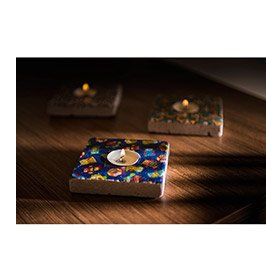 Oscar Stone Decor ML-016 Doğal Taş Mumluk