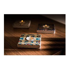 Oscar Stone Decor ML-020 Doğal Taş Mumluk